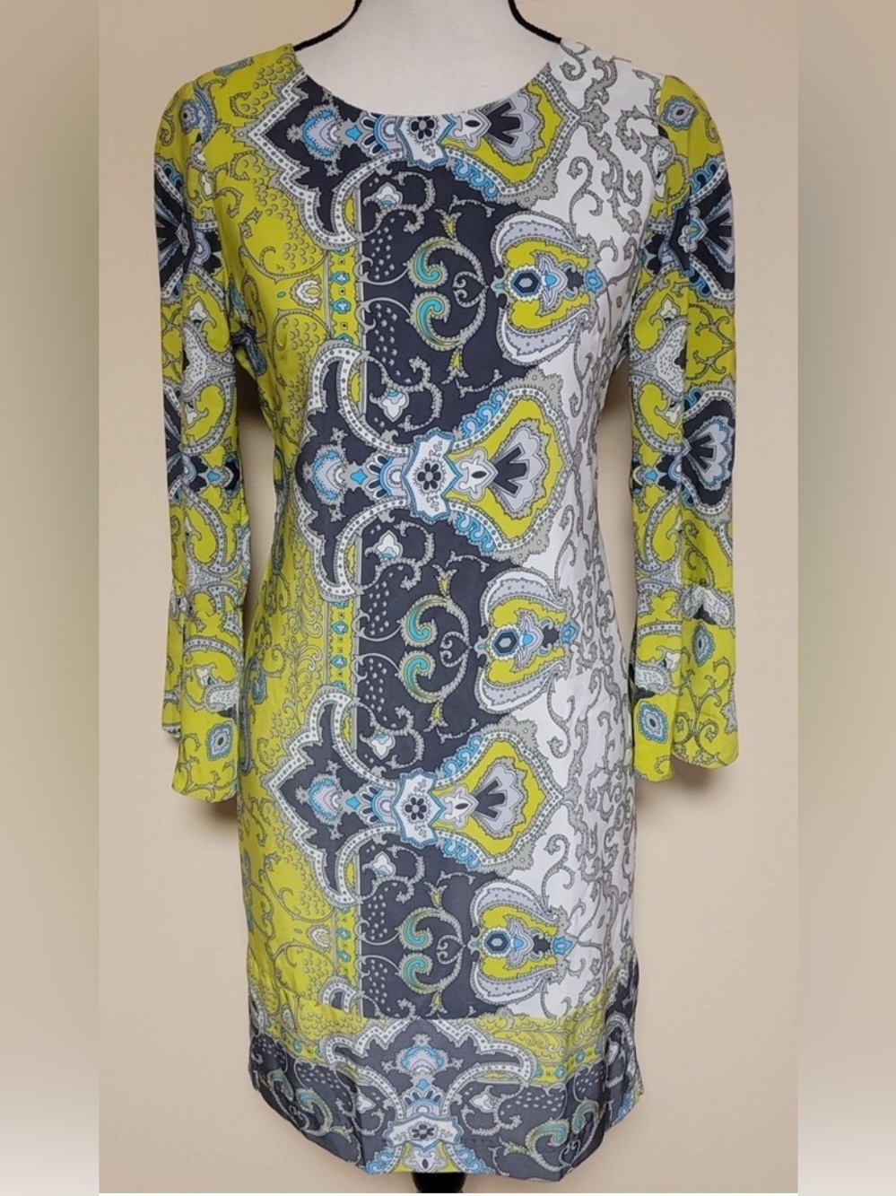 Yoana Baraschi Dress with Bell Sleeves - Size 4 - but fits like a 0/2.